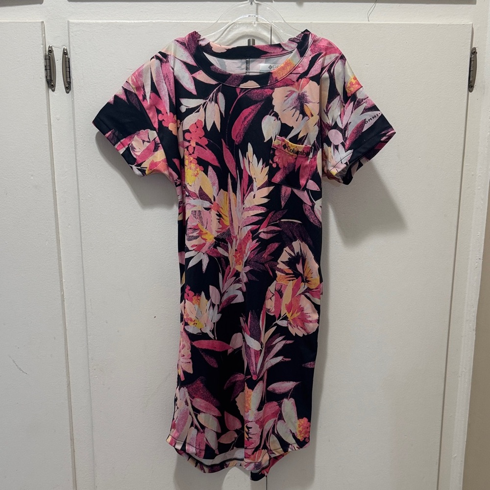 Columbia Kids Casual Dress - Pink and Black Floral